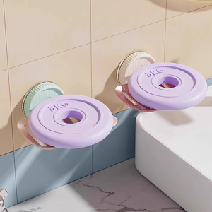 Jabonera de drenaje sin perforaciones, portátil, para dormitorio de estudiantes, jabonera de baño con ventosa desmontable - Product Image 4