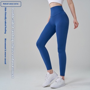 2025, superventas, pantalones deportivos de Fitness para levantamiento de cadera de melocotón de cintura alta para mujer, mallas de Yoga cepilladas de doble cara sin vergüenza - Product Image 2