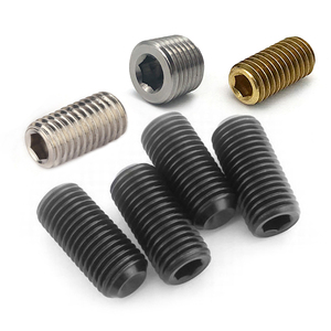 Đen Brass din916 M6 Threaded chèn M8 M10 M12 hình lục giác ổ cắm Set với Cone điểm Hex ổ cắm Nylon tip Đen Bộ vít - Product Image 3