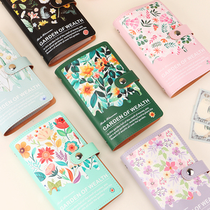 A6 Tiền Gửi Nhận Ngân Sách Chất Kết Dính Hữu Ích 50 PP Pocket Tiền Tiết Kiệm Máy Tính Xách Tay Mềm Bìa PU Da Ràng Buộc Nhận Lưu Trữ Clip - Product Image 2