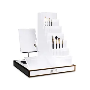 APEX Luxury Cosmetic Store Display Rack Acrylic Eyeliner Make Up Brush Stand Table Makeup Display Rack For Store