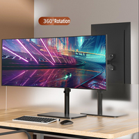 Soporte de Monitor de Perfil Bajo con Altura Ajustable, Base Estable para Monitores de Oficina de 14 a 43 Pulgadas, Modelo DZ2011
