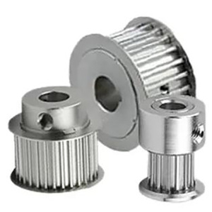 Polea de distribución de aluminio Bibo Custom HTD 3m 5m 8m con orificio cónico recto XL MXL T5 T10 para servomotor CNC e impresión 3D - Product Image 4