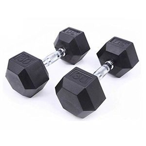 Fitness Equipment Weightlifting Rubber-Coated Cast Iron Dumbbell <strong>Set</strong> Strength Training Rubber Hexagonal Dumbbells - Product Image 3
