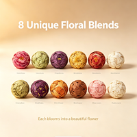 Thé noir aromatisé aux fleurs de jasmin, lys jaunes, chrysanthèmes, roses et pivoines CXMM - 5g x 18 sachets, thé santé du Sichuan