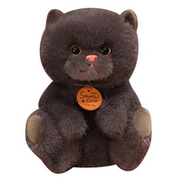 Peluche chaton mignon simulé, jouet en tissu doux pour filles et garçons, en coton PP lavé, design ODM, idéal pour soulager le stress