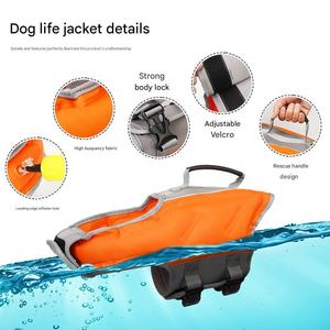 Minerva personalizado verano al aire libre ajustable <span class=keywords><strong>inflable</strong></span> salvavidas <span class=keywords><strong>chaleco</strong></span> flotante <span class=keywords><strong>perro</strong></span> traje de baño ropa para mascotas arnés de vida de seguridad - Product Image 3