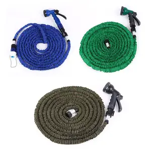7 Function Spray Hose Nozzle for Watering Plants, Car Wash Durable Gardening Flexible Hose Pipe (50ft)