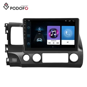 Podofo 10.1'' Android 10.1 Car Radio HD Car Video Player GPS Navigation WIFI BT FM Audio For Honda Civic 2006-2011