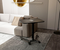 Table d'appoint ergonomique moderne OMNI pour ordinateur portable, bureau réglable à poser sur le lit avec roulettes et support mural pliable, design peu encombrant