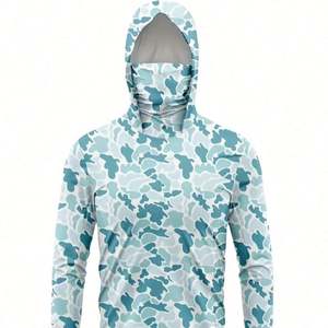 Camiseta de Pesca con Capucha para Niños, Diseño Nuevo, Protección Solar UPF 50, Transpirable, Talla Grande, Ligera, Manga Larga, Camuflaje - Product Image 1