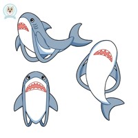 Nouveau sac à dos spécial requin en peluche personnalisé de haute qualité sac à dos requin mignon en peluche cadeau pour les enfants