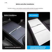 Accessoire de protection autocollant en silicone à adsorption électrostatique pour garniture de console centrale compatible avec le Model 3/Y (version améliorée)