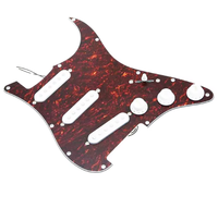 4Ply Tortoise Shell ST Loaded Guard Plate Prewired Guitar Pickguard sets avec micros et bouton en céramique hsh