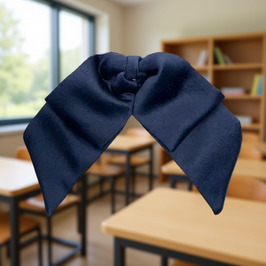 Papillon regolabile in stile scolastico per ragazze, accessorio per capelli in raso tinta unita, per bambini, da indossare in classe - Product Image 2