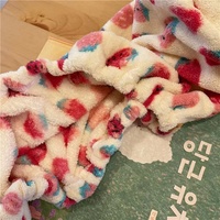 Instagram style mignon rose fraise bonnet de douche dessin animé fille coeur cheveux secs chapeau et hijab