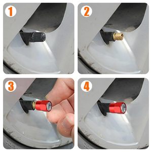 Capuchon de valve de pneu de voiture 11x9mm en cuivre universel pour moto électrique et voiture avec dessus rouge - Product Image 5