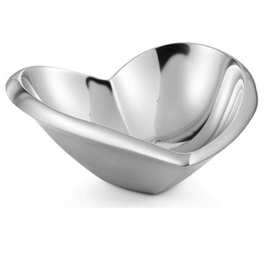 Bol à fruits royaux au design martelé argent poli fruits servant des collations servant un bol de nourriture en métal fait à la main - Product Image 2