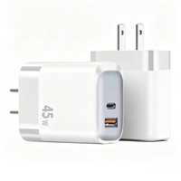 Chargeur GaN 65W, charge rapide PD3.0, adaptateur de voyage USB C EU, chargeur mural portable pour ordinateur portable, téléphone, tablette