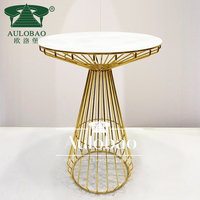Table de bar mobile haute en acier inoxydable pour événements d'extérieur