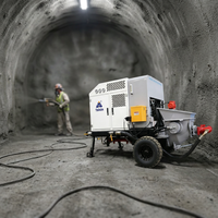Robot de projection de béton humide pour tunnels miniers, portée verticale maximale de 20 m, équipement de pulvérisation de béton