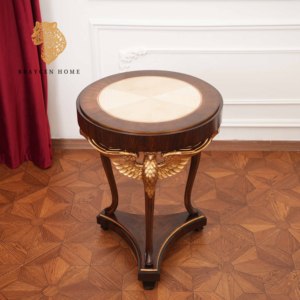 Midcentury cổ phong cách rắn gỗ gụ gỗ bên Bảng 3 chân vòng <span class=keywords><strong>sofa</strong></span> bên bảng cho phòng khách bằng gỗ Bàn cà phê - Product Image 6