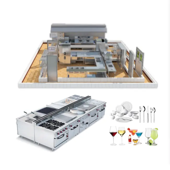 4-5 sao khách sạn thiết bị nhà bếp Nhà hàng thương mại thiết bị nhà bếp công nghiệp thiết bị nấu ăn đầy đủ cung cấp