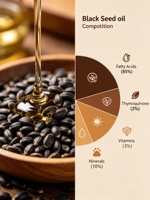Compléments Herbales Logo Personnalisé, Huile de Nigelle en Capsules pour la Santé Digestive, l'Immunité, la Peau et la Fonction Cérébrale