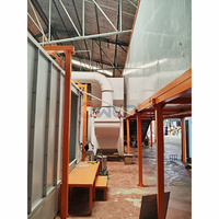 Ligne de pulvérisation électrostatique industrielle WLD-C, ligne de production automatique de peinture en poudre, CE