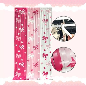 Bow <b>Decorations</b> for Party Sparkling Foil Fringe Bow Curtains | Bridal Shower Wedding Coquette Birthday Theme Party... - Product Image 6