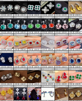 Aretes esthétique mode bijoux fins boucles d'oreilles Bijoux Boucles d'oreilles bisuteria cristales Design boucle d'oreille boucles d'oreilles aretes corazon
