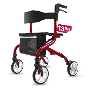 Déambulateur <span class=keywords><strong>pliable</strong></span> à 4 roues en aluminium pour adultes, fabrication OEM, usage intérieur/extérieur, vente en gros, TRA38 - Product Image 1