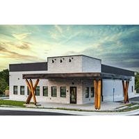 Casa Prefabricada, Centro Comercial Modular Ecológico, Cafetería, Tienda, Almacén, Estructura de Acero