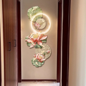 Lámpara de Pared con Diseño de Pez y Reloj, Luz LED, Pintura Acrílica, Impresión UV, Ideas para Sala de Estar, Mural Luminoso, Arte de Pared - Product Image 6