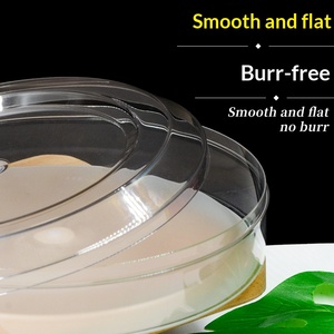 Boîte ronde en plastique haute transparence avec couvercle, antichoc, qualité alimentaire, pour le stockage et l'emballage de mochi, pâtisseries, snacks et fruits secs - Product Image 2