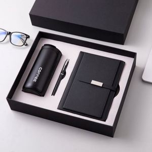 Black Simple Coffee Cup 400ML with High End Business Style Magnetic <b>Diary</b> <b>Notebook</b> Pen for All Occassion Promotional Gift Sets - Product Image 1