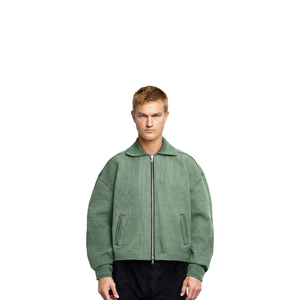 KY Boxy veste de corps légèrement recadrée en Nylon côtelé italien matériel bidirectionnel Pigment lavé goutte épaule - Product Image 1