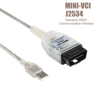 MINI VCI J2534 untuk Toyota Mendukung TIS Techstream V18 Alat Diagnostik Mobil