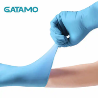 BG1 gants en nitrile sans poudre pas cher gants d'examen en nitrile bleu 100 pièces épaissir les gants d'examen en nitrile pur
