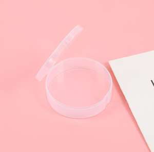 מותאם אישית קטן שקוף עגול אחסון אריזה מתנה תכשיטים במקרה פלסטיק איפור אבקת עלים המארגן - Product Image 6