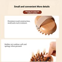 Brosse de massage ovale exfoliante en bois pour la thérapie par le bois, masseur de points méridiens pour la graisse abdominale, remodelage corporel et soulagement des douleurs musculaires
