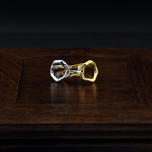 2026 New Simple Vintage Design Geometric Ring Light Luxury Unisex's Adjustable Stainless Steel Rings Fashion Jewelry Wholesale - Product Image 1