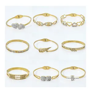 Bijoux fantaisie Bracelets & Bangles bracelet acier inoxydable bracelet zircon bracelets plaqué or pour femme