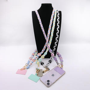 Collier de force avec fleur mignonne BSBH, cordon en coton tissé, sangle de <span class=keywords><strong>téléphone</strong></span> portable, connecteur pour <span class=keywords><strong>téléphone</strong></span> portable - Product Image 2