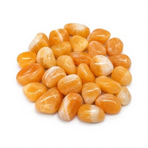 Calcite Orange Polie Vibrante, Pierre Roulée, Minéral de Poche, Vente en Gros, Stock, Exportation en Vrac - Product Image 1