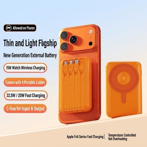 <span class=keywords><strong>Batterie</strong></span> <span class=keywords><strong>externe</strong></span> magnétique sans fil 10000mAh, charge rapide 15W, chargeur portable 3 en 1, câbles intégrés, <span class=keywords><strong>batterie</strong></span> <span class=keywords><strong>externe</strong></span> pour <span class=keywords><strong>iPhone</strong></span> - Product Image 2