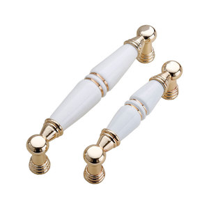 Lcedis Ceramic Cabinet Handles Rose Gold Bar Shape European Style Furniture Hardware Drawer Door Pulls - Product Image 5