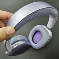 True ANC headphone Bluetooth nirkabel P859, headphone peredam kebisingan aktif baterai tahan lama dengan kontrol kenop putar