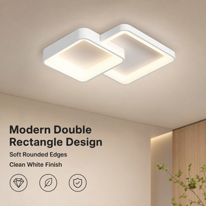 Modern Square Led <b>Ceiling</b> <b>Light</b> Acrylic Iron High Cri <b>Remote</b> <b>Control</b> Dimmable Tri Color For Bedroom Living Room - Product Image 2