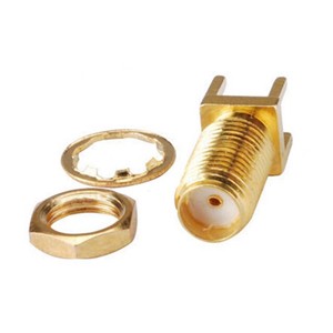 Prise KE (11 fils) – Prise femelle droite avec filetage externe et prise interne, entièrement en cuivre plaqué or G897 - Product Image 1